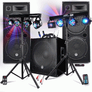 Pack SONO BM SONIC MEGA BASSES 3200W Caisson/Subwoofer bi-amplifié 18" 46cm - HP 215, Portiques 8 Lumières Xperformer/Euphoria - 3666638047151