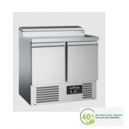 Saladette / Table de préparation - 0,9 m x 0,7 m - 2 portes - Ref 7950.5058 - Sous le comptoir - Capacité 240 L_0