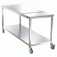 Sclessin 374.261 Table Mobile Inox Professionnelle 2 Plateaux - 374.261 Sclessin 374.261 Table Mobile Inox Professionnelle 2 Plateaux - 374.261