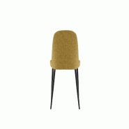 Stones Chaise d'intérieur Monaco en hêtre laqué blanc avec assise rembourrée en similicuir et dossier en bois - 2 pièces par paquet. - jaune mult