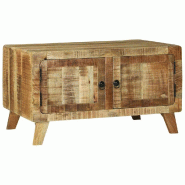 VidaXL Table basse Marron 80 x 54 x 45 cm Bois de mangue massif Modèle Orion Nova - 4104538