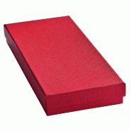 Boîte cadeau rouge en carton épais - L20.7xP9.3xH3.7cm - par 12