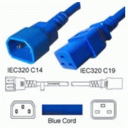 Câble d'alimentation C14/C19 15A BLEU