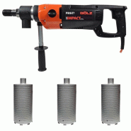 Carotteuse portable à sec FBS16 à micro percussion + 3 couronnes KT55 au choix max Ø 132 mm - GOLZ - 02950076080+D6404553132