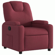 Fauteuil inclinable Rouge bordeaux Tissu Modèle Tormelis - 372368