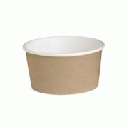 FIRSTPACK FHC - 500Pcs - Pot "Deli" rond en carton décor brun H87mm 600ml - beige en carton FHC210DELIPOC20 FIRSTPACK FHC - 500Pcs - Pot "Deli" rond en carton décor brun H87mm 600ml - beige en carton FHC210DELIPOC20