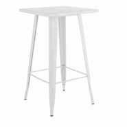 Gasfrit - Table haute tolix en acier blanc 800 x 800 x 1050 mm - mesatolixnegraalta