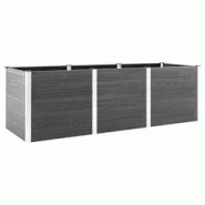 Helloshop26 - Jardinière bac lit surélevé plantes fleurs terrasse jardin de jardin 300 x 50 x 91 cm WPC gris 02_0039428 - 3000218628789 Helloshop26 - Jardinière bac lit surélevé plantes fleurs terrasse jardin de jardin 300 x 50 x 91 cm WPC gris 02_0039428 - 3000218628789