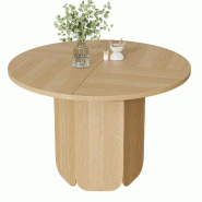 Merax table à manger ronde 120 cm, pour 4-6 personnes, design scandinave, MDF, couleur chêne - Bois manufacturé N634P462231E Merax table à manger ronde 120 cm, pour 4-6 personnes, design scandinave, MDF, couleur chêne - Bois manufacturé N634P462231E