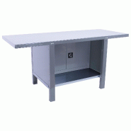 SimonRack Établi industriel avec armoire, 1500x730 mm, haute rigidité structurelle, Charge 700 kg, Gris - BT-6 PRO - gris métal 8425437124945