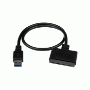 StarTech.Com "Câble adaptateur USB 3.1 10Gbit/s 2,5" SATA SSD/HDD compatible SATA III" Noir - noir plastique USB312SAT3CB