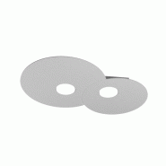 Top light Plafonnier rond Toplight Cloud 2 lumières avec douille GX53, structure grise, design moderne 50x35x3cm - gris 8056039149878
