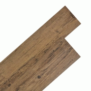 Vidaxl planche de plancher pvc autoadhésif 5,02 m² 2 mm marron noyer 245170