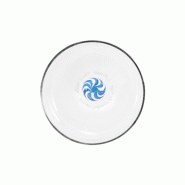 Zafferano Bilia Lot de 4 Tumblers Candy en Verre Borosilicate Soufflé à la Main Bleue avec Sphère Décorative Intérieure à Rayures Design pour la