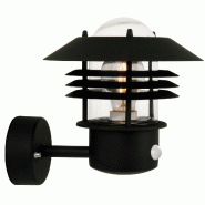 Applique murale luminaire VEJERS Up Sensor Métal Seaside noir H. 23 IP54 Nordlux-Extérieur - noir 5704924022227
