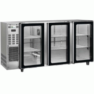 Arrière bar inox 466L 3portes vitrées Groupe logé AFI Collin-Lucy