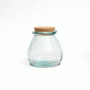 Bazar Bizar Bocal en verre recyclé 10x10x10 cm bleu - bleu verre ESSAMI007B-S