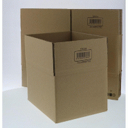 Caisse américaine d'expédition double cannelure 25x20x15cm - paquet de 15 - Format livre - Coloris brun