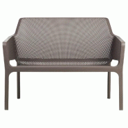 Chaise salon empilable d'extérieur en résine Palma coloris Taupe