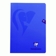 Clairefontaine Lot de 10 Cahier Mimesys A4, 80p./40 feuilles 90 g/m² piquées, coloris assortis (6), ligné + marge - 3329683031253