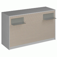 Comptoir Vertigo H T01 dble nat. L170cm - 3 tab.Coulis. 6tab.Amovib noyer clair
