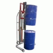 Élévateur à fûts plastiques et métalliques à rebords - 300 kg - Hauteur de levée 1240 mm - Construction robuste et ergonomique