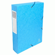 Exacompta - Réf. 50606E - 8 boites de classement Exabox Dos 60mm Carte lustrée - A4 - Turquoise - bleu 50606E