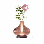 Fabas Luce Lampe De Table Crodo Amethyst 7W Led Intégrée, Température De Couleur 2700K-3000K-4000K, Variateur Tactile, Verre Borosilicate Et Métal
