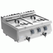 Friteuse électrique de table inox triphasée avec 2 cuves 2x10 l pui... - PMS78FRET10