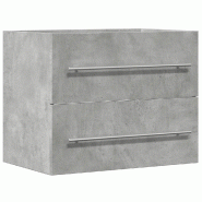 Helloshop26 - Armoire d'évier murale design contemporain salle de bain 60 x 38,5 x 48 cm en bois d'ingénierie gris béton 02_0050808 - gris Bois mas