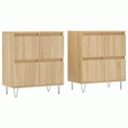 Helloshop26 - Buffet bahut commode armoire meuble de rangement organisateur cuisine salle de séjour salons lot de 2 sonoma bois 02_0036826 - 30002130 Helloshop26 - Buffet bahut commode armoire meuble de rangement organisateur cuisine salle de séjour salons lot de 2 sonoma bois 02_0036826 - 30002130