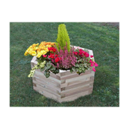 Jardinière bois hexa en pin du Nord rouge de Finlande Jardinière bois hexa en pin du Nord rouge de Finlande