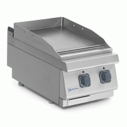 Mastro Plaque grillades électrique de table, plaque lisse 400x730x300 mm - VIRTUS - inox MS74FTET