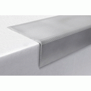 Nez de marche en aluminium type 9 t avec perçages décalés pour rénovation en 70 x 35 x 3000 mm