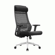 OfficeSense OS110 Chaise de Bureau Ergonomique – Chaise en Maille – Certifiée NEN1335 – Adultes – Appui-tête – Soutien dorsal – Noir - n