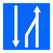 Panneau indication C30 - Fin d'un créneau de dépassement à trois voies affectées - Gamme Innov WP Signalisation Panneau indication C30 - Fin d'un créneau de dépassement à trois voies affectées - Gamme Innov WP Signalisation