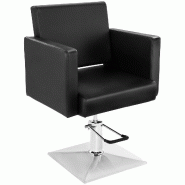 Physa - Physa Fauteuil Barbier Coiffure Chaise Coiffeur Physa Bedford Black (Pompe Hydraulique, Hauteur Réglable 48-59 cm, Max 200 Kg, - 4250928683281