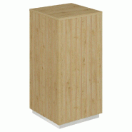 Podium 1 porte push-pull Vertigo T03 MDF naturel et chêne clair 45x45x90cm