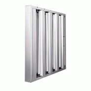 Romux® Filtre à lamelles 49x49x4 cm en acier inoxydable pour hotte aspirante industrielle | Filtres professionnels - 8435811803700