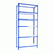 SimonRack Rayonnage métallique, 2500x1000x400 mm, 6 niveaux, tablette métallique, 180 kg au point de flexion, Bleu/Blanc - Simonclick - métal 84351
