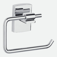 Tesa Klaam porte rouleau wc sans couvercle, métal chromé, adhésif, technologie sans percer, 40258 - argenté métal 40258-00000-00