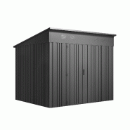 WASABI Hoggar - Abri Pioneer Y70 - 5,66m² - Abri extérieur métallique - Construction IronCore® - Portes premium - Anti-corrosion - gris métal G01