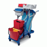 ARKA 12 Chariot en polypropylène 28 lt avec 4 roues 80 mm - avec presse à plat sans fond