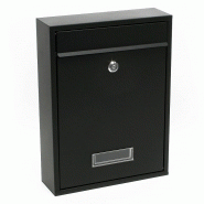 BOITE AUX LETTRES DESIGN MURALE COURRIER ACIER GALVANISÉ NOIR 16_0000075 BOITE AUX LETTRES DESIGN MURALE COURRIER ACIER GALVANISÉ NOIR 16_0000075