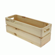 Caisse bois naturel L54xP18xH20cm