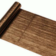 Chemin de table loom chocolat luisant 28cm x 3m
