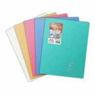 Clairefontaine Lot de 10 Cahier Kover Book Silver 24x32, 96p./48 feuilles 90 g/m² piquées, couv. Métallisées assorties (5), Séyès - 3037929814415