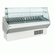 Comptoir réfrigéré d'exposition - vitrage droit - étagère en verre avec LED - froid ventilé - modèles de 1040 à 2500 mm Comptoir réfrigéré d'exposition - vitrage droit - étagère en verre avec LED - froid ventilé - modèles de 1040 à 2500 mm