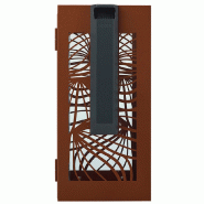 Corbeille BELLA 110 Litres anti-nuisibles avec cendrier - Aspect Corten