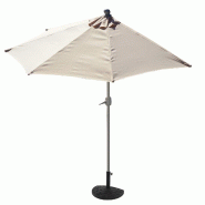 Décoshop26 - Demi parasol semi-circulaire balcon terrasse UV 50+ polyester/aluminium 3kg avec une portée de 300 cm crème avec 04_0003847 - beige al